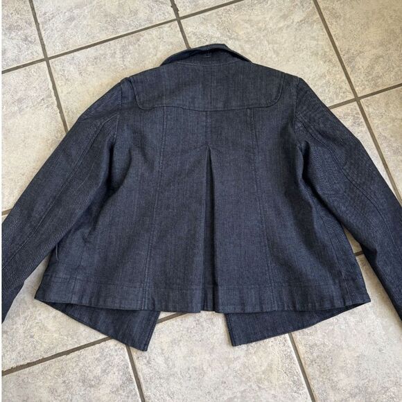 Vintage 90's LOFT Denim Peacoat Jacket (Dark Wash) - Picture 5 of 9